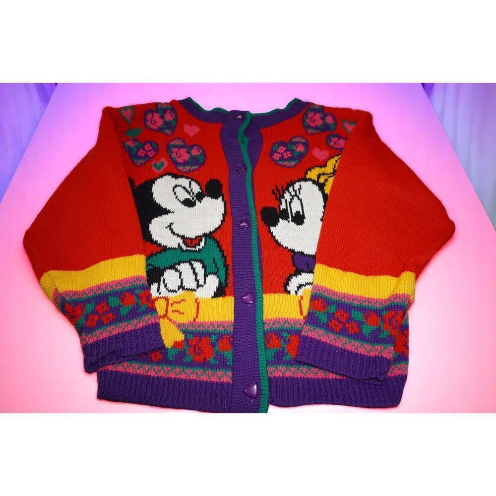 Vintage Mickey & Minnie Mouse Kids Sweater – Mickey’s Stuff for Kids 90s Disney